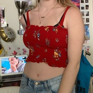 floral red kendall&kylie top